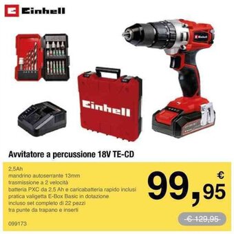 Avvitatore a percussione 18V TE-CD