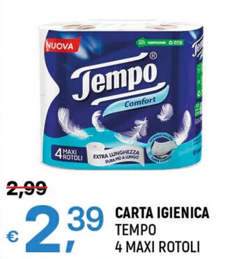 A&O CARTA IGIENICA TEMPO 4 MAXI ROTOLI offerta