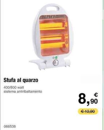 Stufa al quarzo 400/800 watt