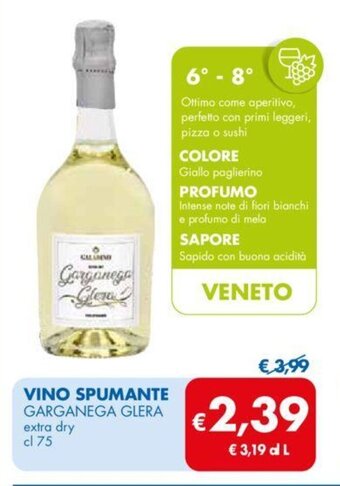 MD Discount VINO SPUMANTE GARGANEGA GLERA extra dry cl 75 offerta
