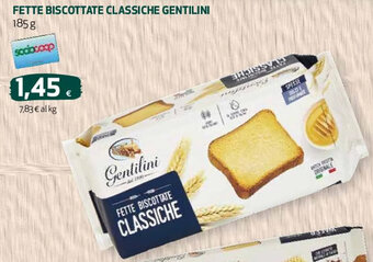 Coop FETTE BISCOTTATE CLASSICHE GENTILINI 185g offerta