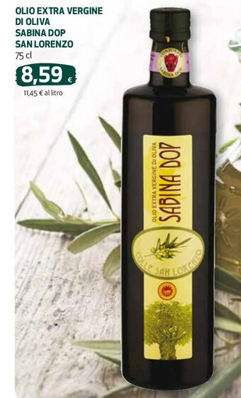 Coop OLIO EXTRA VERGINE DI OLIVA SABINA DOP SAN LORENZO 75 cl offerta