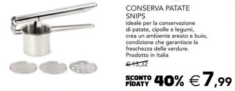 Esselunga CONSERVA PATATE SNIPS offerta