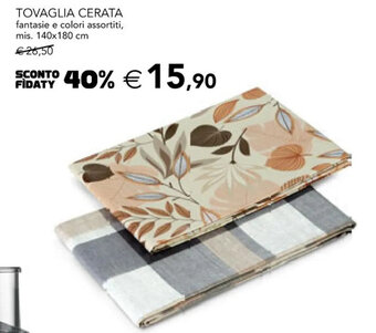 Esselunga TOVAGLIA CERATA mis. 140x180 cm offerta