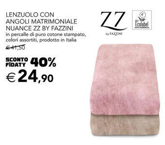LENZUOLO CON ANGOLI MATRIMONIALE NUANCE ZZ BY FAZZINI