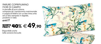 Esselunga PARURE COPRIPIUMINO FIORI DI CAMPO offerta