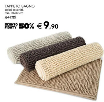 Esselunga TAPPETO BAGNO colori assortiti, mis. 50x80 cm offerta