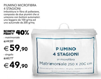 PIUMINO MICROFIBRA 4 STAGIONI - matrimoniale