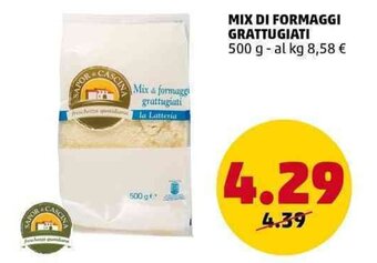 PENNY SAPOR di CASCINA MIX DI FORMAGGI GRATTUGIATI 500 g offerta
