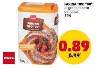 PENNY FARINA TIPO "00" di grano tenero per dolci 1 kg offerta