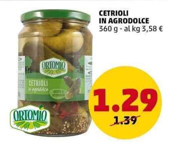 PENNY CETRIOLI IN AGRODOLCE 360 g offerta