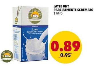 PENNY SAPOR di CASCINA LATTE UHT PARZIALMENTE SCREMATO 1 litro offerta