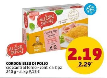 PENNY CORDON BLEU DI POLLO croccanti al forno - conf. da 2 pz 240 g offerta