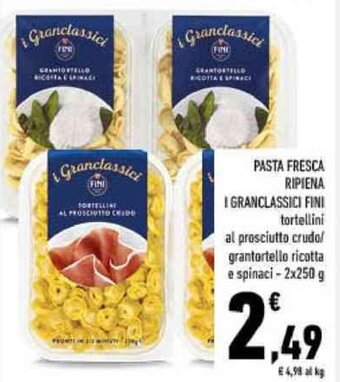 Conad PASTA FRESCA RIPIENA I GRANCLASSICI FINI 2 x 250 g offerta