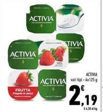 Conad ACTIVIA vari tipi - 4x125 g offerta