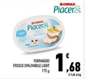 Conad FORMAGGIO FRESCO SPALMABILE LIGHT 175 g offerta
