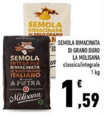 Conad SEMOLA RIMACINATA DI GRANO DURO LA MOLISANA 1 kg offerta