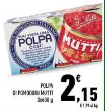 Conad POLPA DI POMODORO MUTTI 3 x 400 g offerta