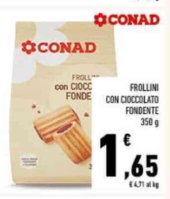 FROLLINI CON CIOCCOLATO FONDENTE 350 g