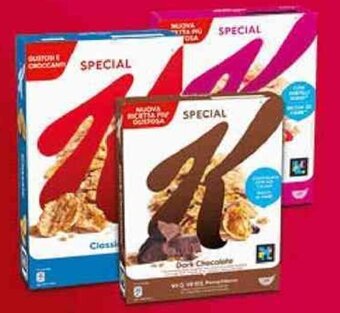Conad CEREALI KELLOGG'S SPECIAL K cioccolato fondente! frutti rossi - 290 g/ classic-450 g offerta