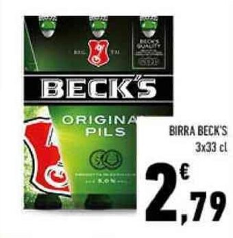 Conad BIRRA BECK'S 3x33 cl offerta