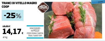 Coop TRANCI DI VITELLO MAGRO COOP offerta
