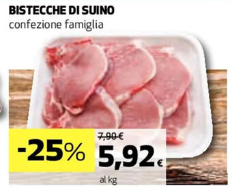 Coop BISTECCHE DI SUINO offerta