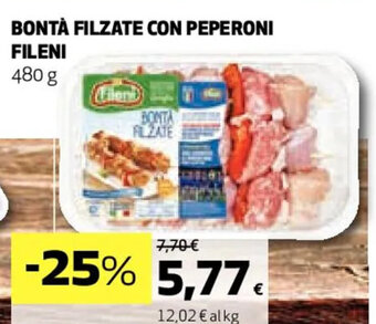 Coop BONTÀ FILZATE CON PEPERONI FILENI 480 g offerta