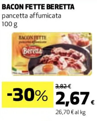 Coop BACON FETTE BERETTA pancetta affumicata 100 g offerta