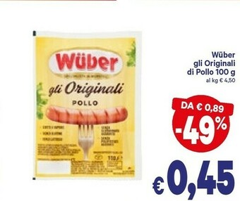 A&O Wuber Gli Originali Di Pollo 100 G(ml) offerta