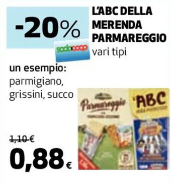 Coop L'ABC DELLA MERENDA PARMAREGGIO vari tipi offerta