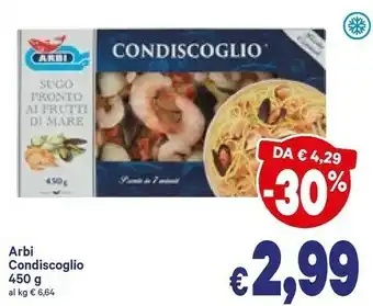 A&O Arbi Condiscoglio Sugo Pronto Ai Frutti Di Mare 450 G(ml) offerta