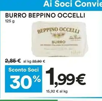 Coop Beppino occelli Burro Con Panna Italiana Di Centrifuga 125 G(ml) offerta