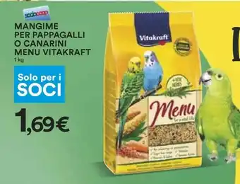 Coop Vitakraft Mangime Per Pappagalli O Canarini Menu offerta