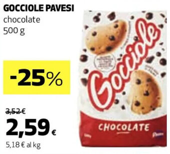 Coop GOCCIOLE PAVESI chocolate 500 GOCCIOLE PAVESI offerta