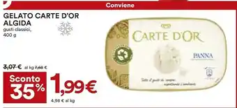 Coop Algida Carte D'Or Panna 400 G(ml) offerta