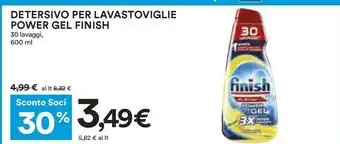 Coop Finish Detersivo Per Lavastoviglie Power Gel 30 Lavaggi offerta