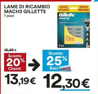 Gillette Lame Di Ricambio Mach3