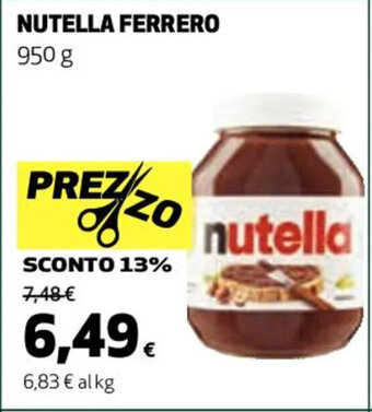 Coop NUTELLA FERRERO 950 g offerta