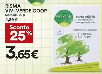 Coop Vivi verde coop Coop Risma Vivi Verde offerta