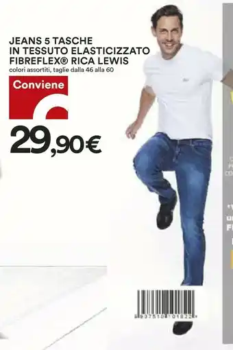 Coop Lewis Jeans 5 Tasche In Tessuto Elasticizzato Fibreflex Rica offerta