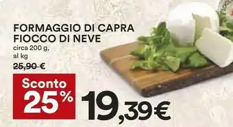 Coop Fiocco Di Neve Formaggio Di Capra Circa 200 G offerta