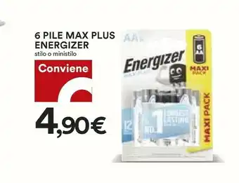 Coop Energizer 6 Pile Max Plus offerta
