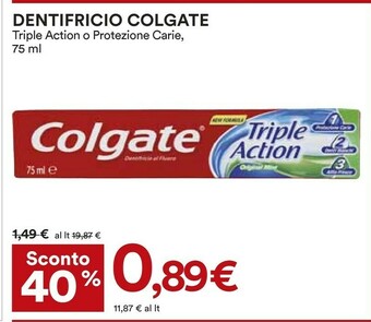 Coop Colgate Dentifricio offerta