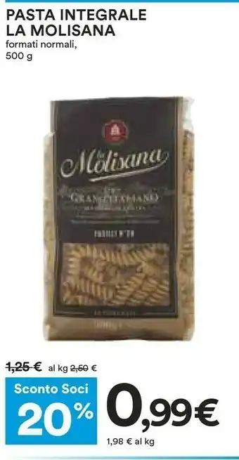 Coop La Molisana Pasta Integrale offerta