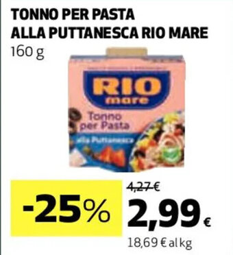Coop TONNO PER PASTA ALLA PUTTANESCA RIO MARE 160 g offerta