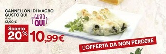 Coop Cannelloni Di Magro Gusto Qui offerta