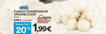 Coop Funghi Champignon Origine offerta