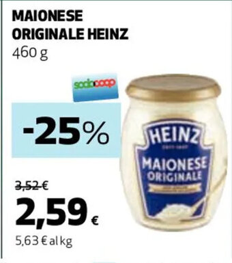 Coop MAIONESE ORIGINALE HEINZ 460 g offerta