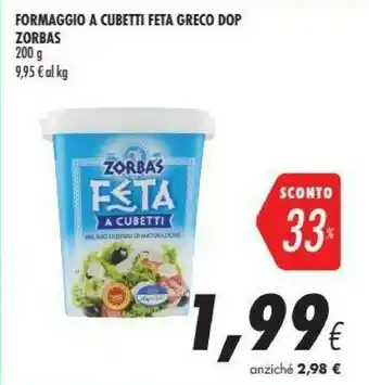 Coop Zorbas Formaggio A Cubetti Feta Greco Dop offerta